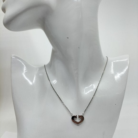 Cartier Necklace C heart White 18K Gold - Picture 3 of 16
